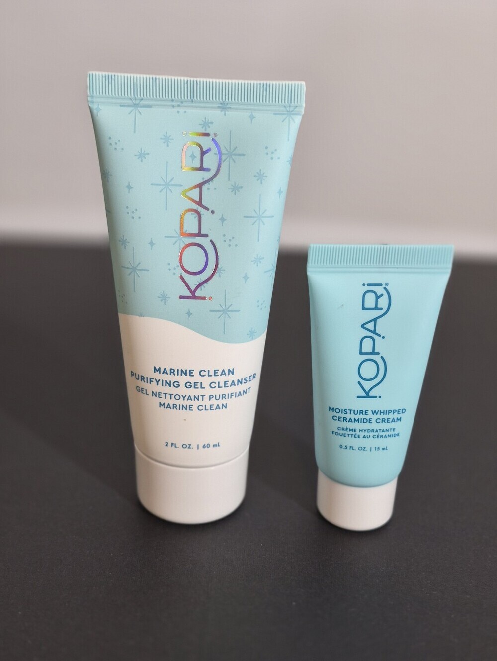 Kopari Marine Clean Purifying Gel Cleanser & Moisture Whipped Ceramide Cream New